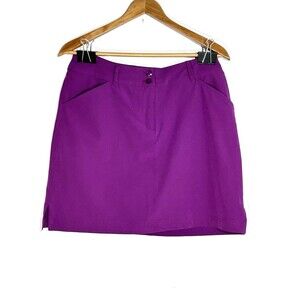 Callaway Golf Skort Purple Stretch Athletic Skirt Shorts Womens 8 Pockets